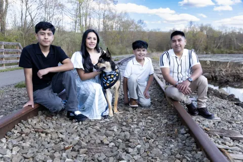 Wilson Sacasari's family, owner of NJ Auto Tech Automotive Specialist, in Wappingers Falls, NY
