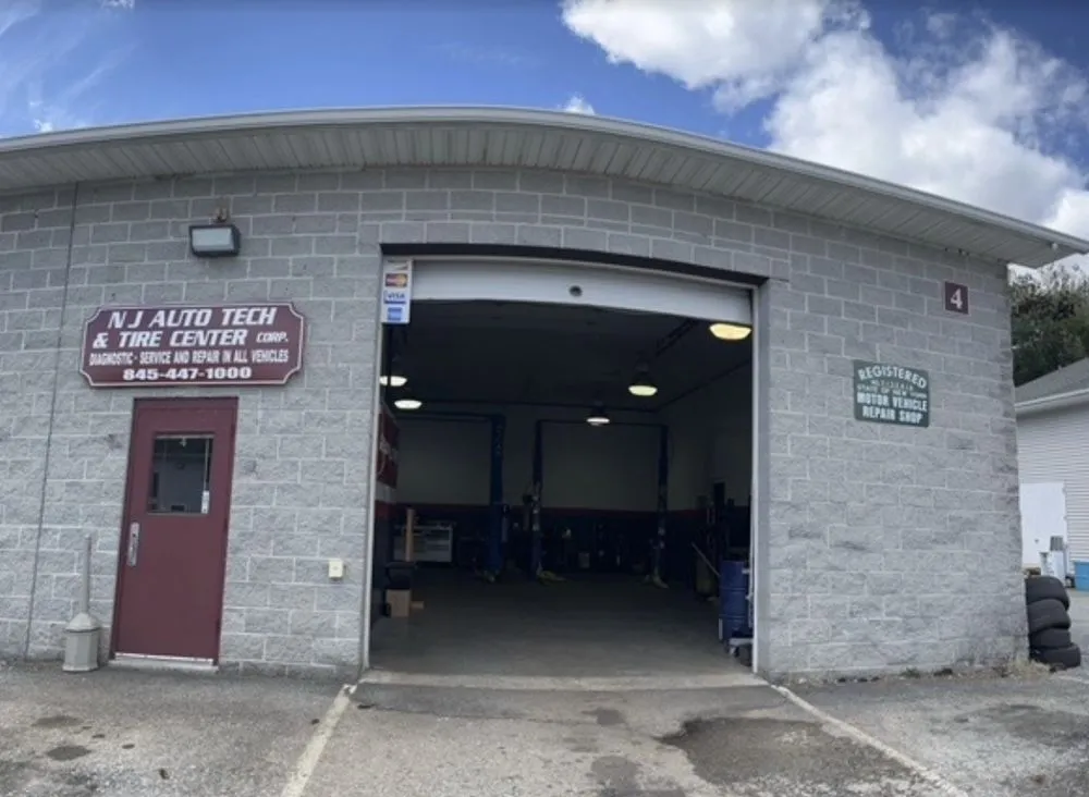 Interior of the NJ Auto Tech Automotive Specialist auto repair shop in Wappingers Falls, NY