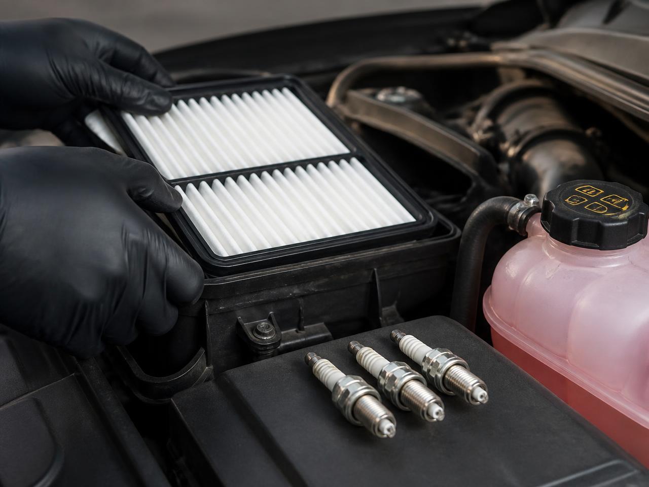 Coolant refractometer testing vehicle fluid during preventive maintenance