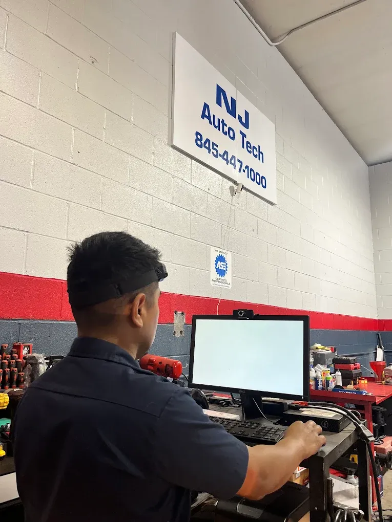 Vehicle diagnostics being performed to identify the cause of a customer's concern